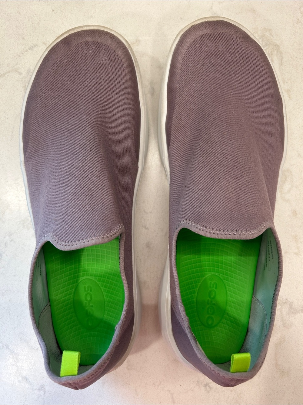 Oofos Womens OOmg Eezee Slip On Shoe Size11 Mauve Purple Recovery Comfort Sporty - Picture 3 of 15